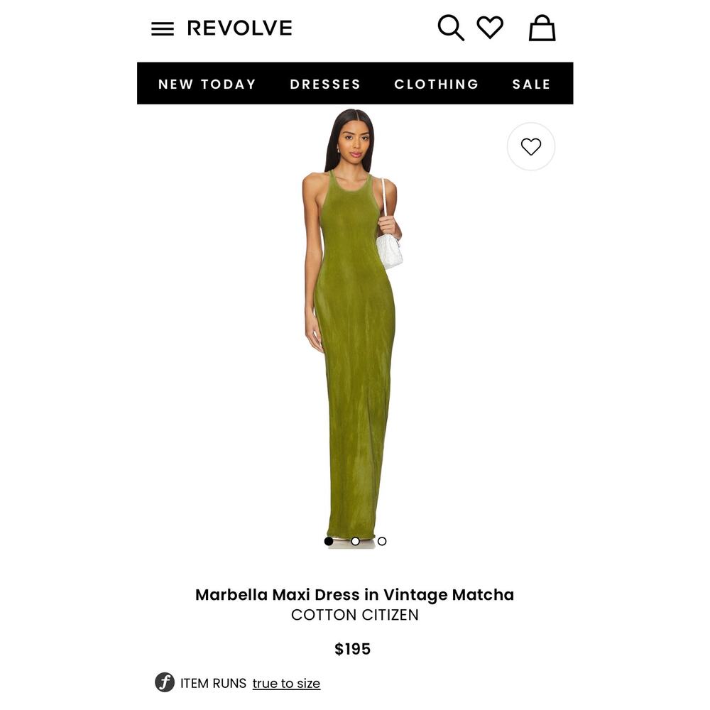 Cotton citizen green maxi dress